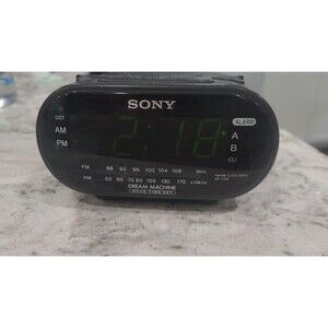 Sony Dream Machine ICF-C318 AM/FM Dual Alarm Clock Radio Black Tested & Works